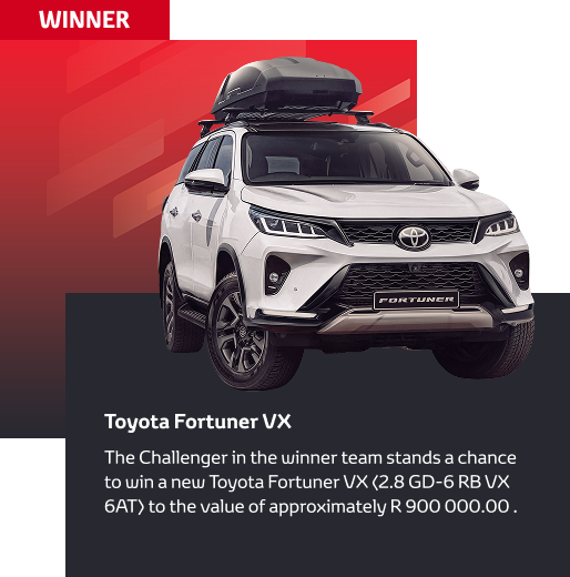 Fortuner challenge winner prize.